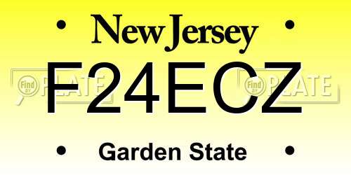 F24ECZ New Jersey License Plate