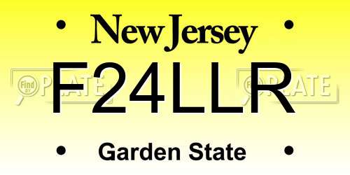 F24LLR New Jersey License Plate