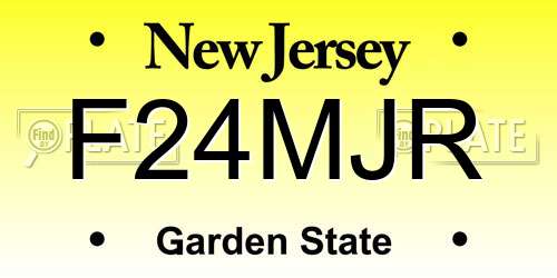 F24MJR New Jersey License Plate