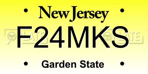 F24MKS New Jersey License Plate