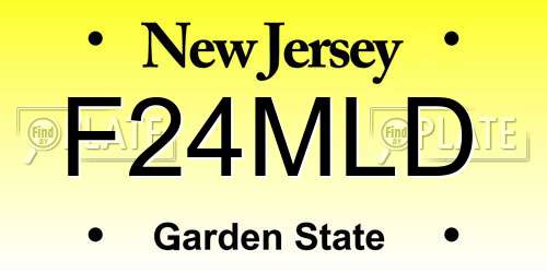 F24MLD New Jersey License Plate