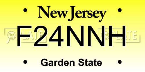 F24NNH New Jersey License Plate