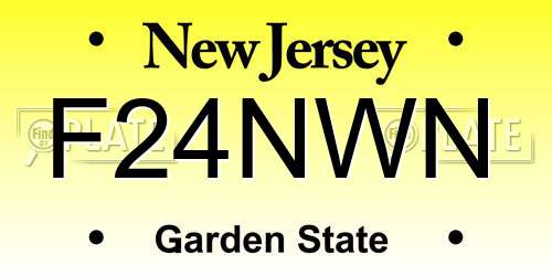 F24NWN New Jersey License Plate