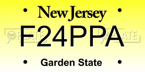 F24PPA New Jersey License Plate