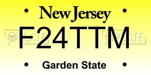 F24TTM New Jersey License Plate