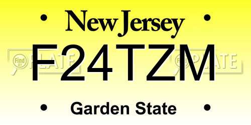 F24TZM New Jersey License Plate