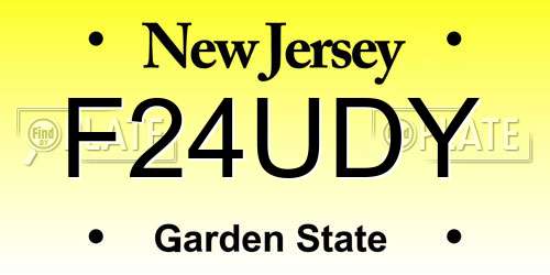 F24UDY New Jersey License Plate