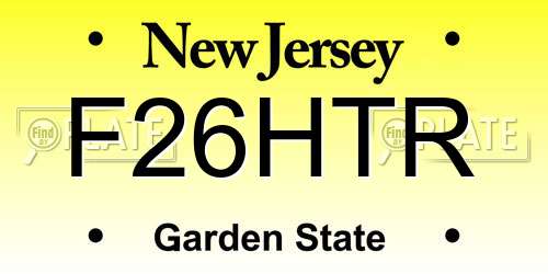 F26HTR New Jersey License Plate