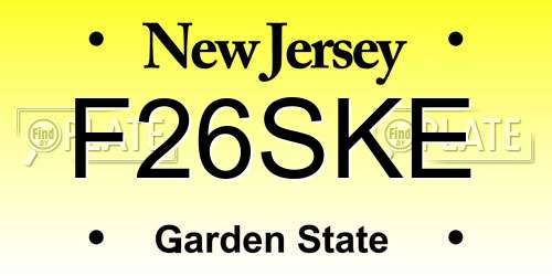 F26SKE New Jersey License Plate