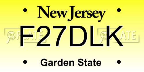 F27DLK New Jersey License Plate