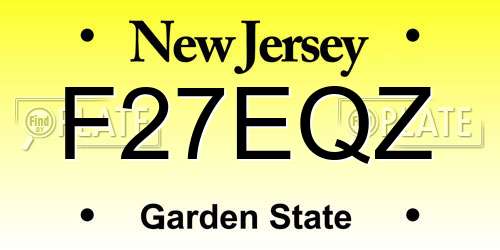 F27EQZ New Jersey License Plate
