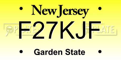 F27KJF New Jersey License Plate