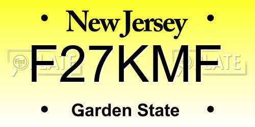F27KMF New Jersey License Plate
