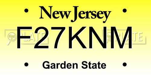 F27KNM New Jersey License Plate