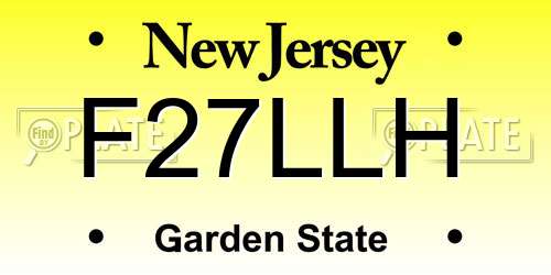 F27LLH New Jersey License Plate