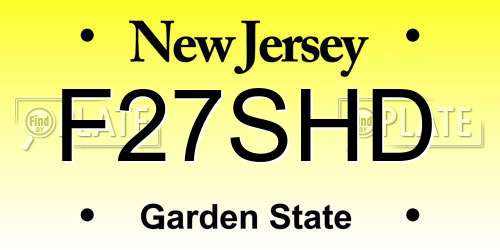 F27SHD New Jersey License Plate