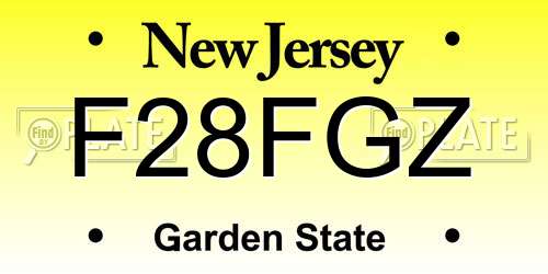F28FGZ New Jersey License Plate