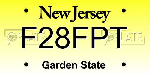 F28FPT New Jersey License Plate