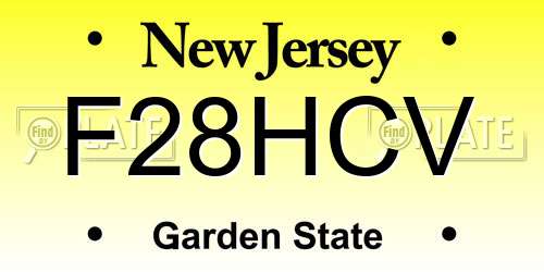 F28HCV New Jersey License Plate