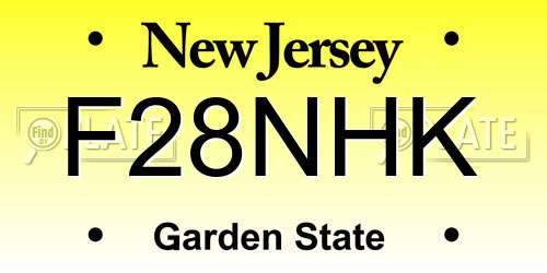 F28NHK New Jersey License Plate