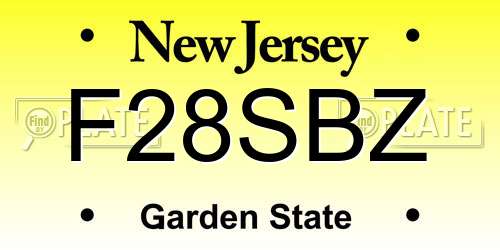 F28SBZ New Jersey License Plate