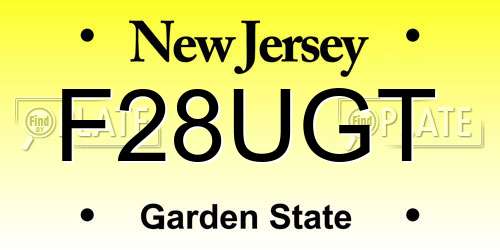 F28UGT New Jersey License Plate