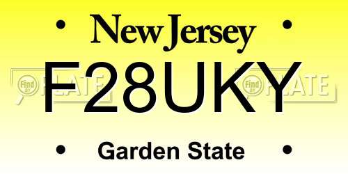F28UKY New Jersey License Plate