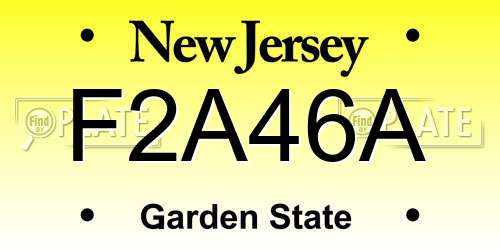 F2A46A New Jersey License Plate