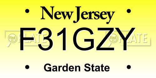 F31GZY New Jersey License Plate