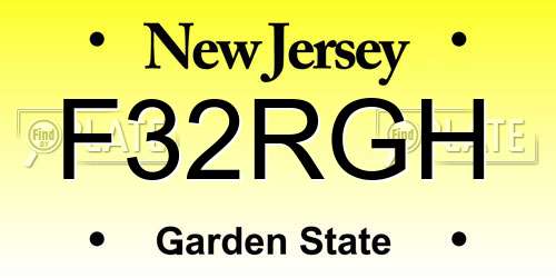 F32RGH New Jersey License Plate