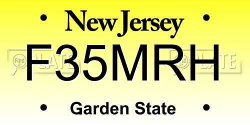 F35MRH New Jersey License Plate