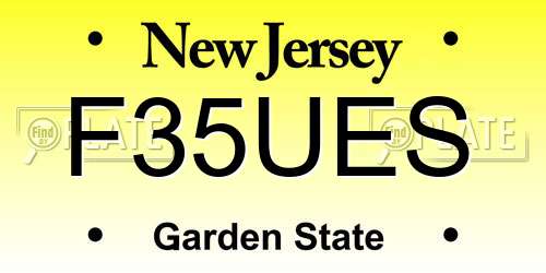 F35UES New Jersey License Plate