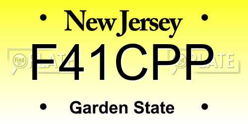 F41CPP New Jersey License Plate