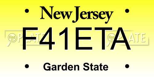 F41ETA New Jersey License Plate