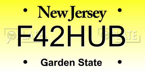 F42HUB New Jersey License Plate