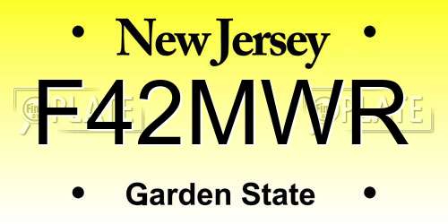 F42MWR New Jersey License Plate