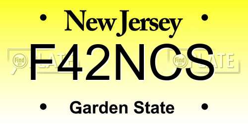 F42NCS New Jersey License Plate