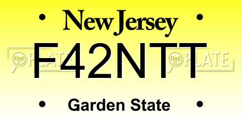 F42NTT New Jersey License Plate