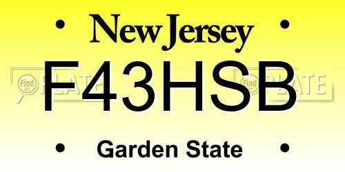 F43HSB New Jersey License Plate