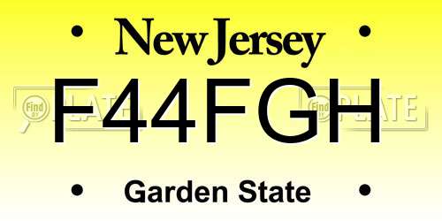 F44FGH New Jersey License Plate