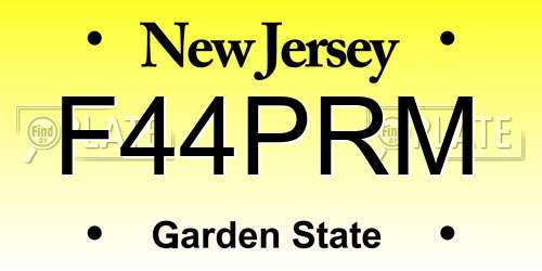 F44PRM New Jersey License Plate