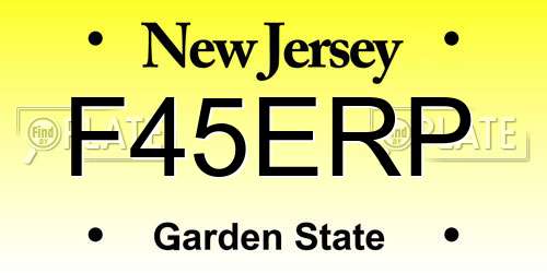 F45ERP New Jersey License Plate