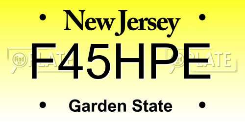 F45HPE New Jersey License Plate