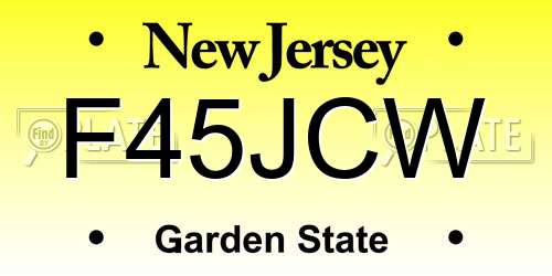 F45JCW New Jersey License Plate
