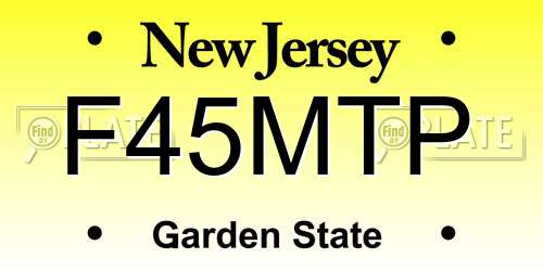 F45MTP New Jersey License Plate