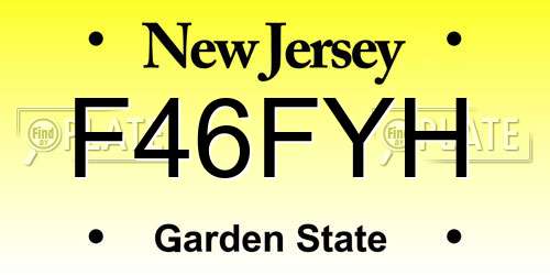 F46FYH New Jersey License Plate