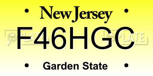 F46HGC New Jersey License Plate