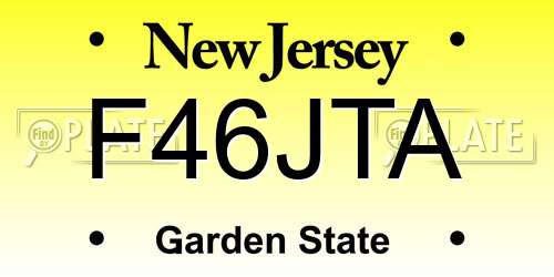 F46JTA New Jersey License Plate