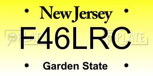 F46LRC New Jersey License Plate