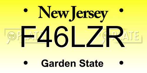 F46LZR New Jersey License Plate